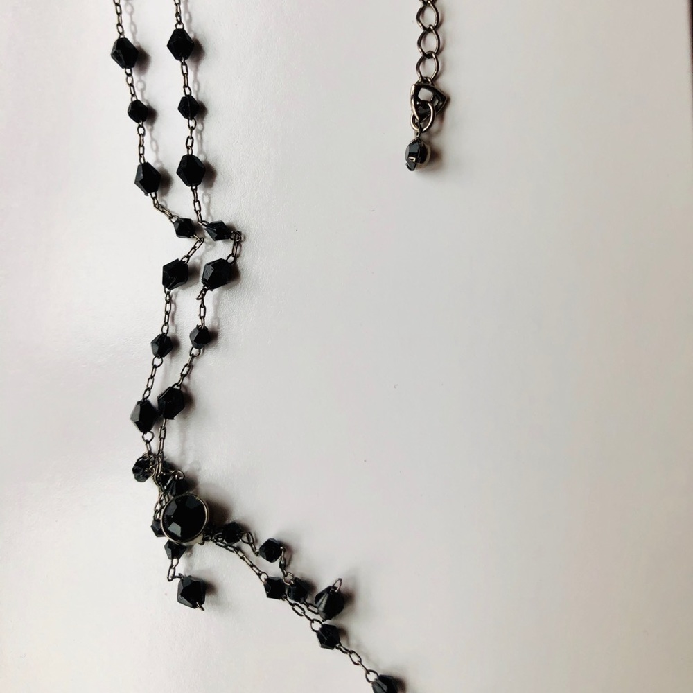 Silver and crystal necklace*
